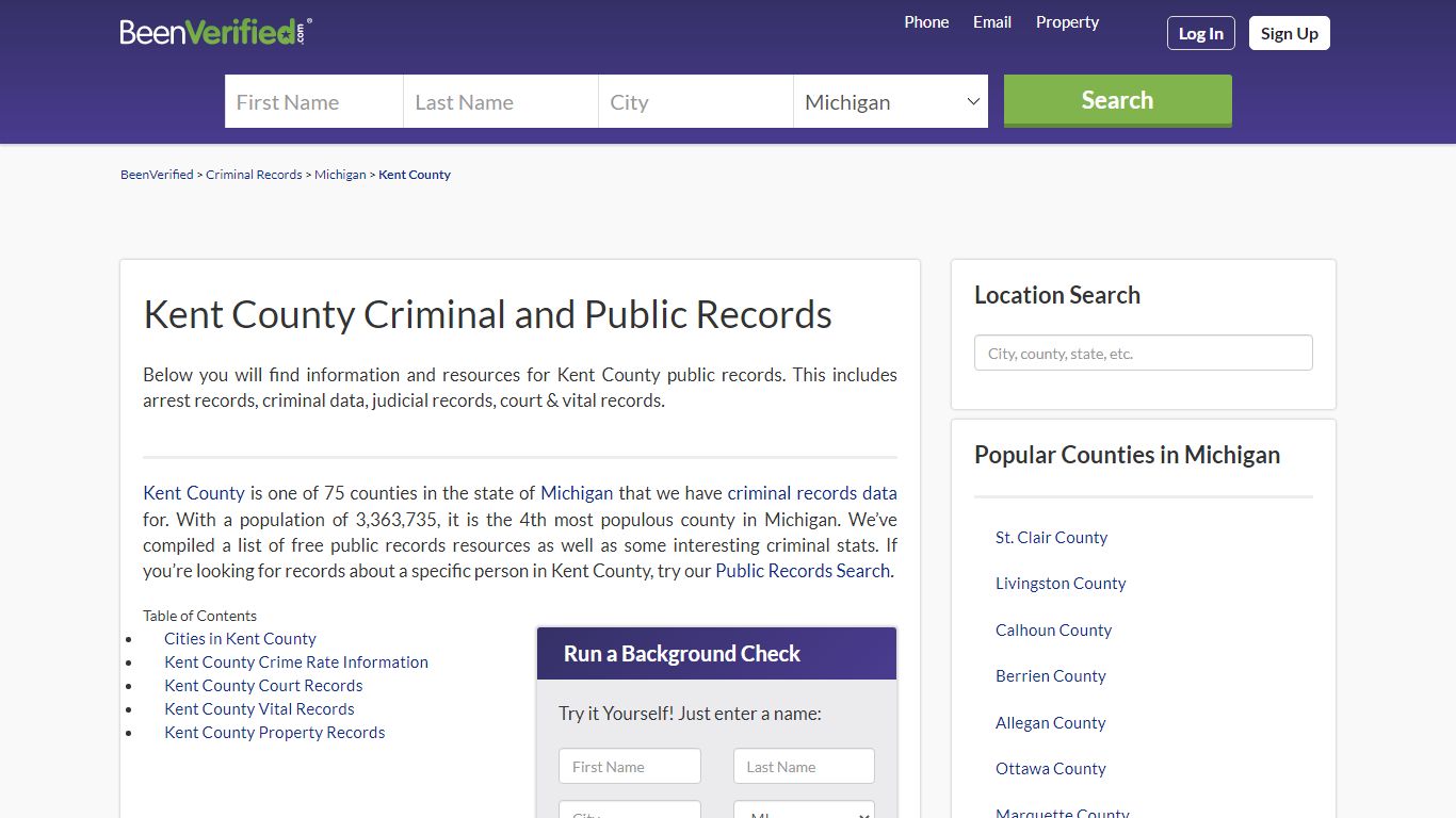 Kent County Arrest Records in MI - Court & Criminal Records - BeenVerified